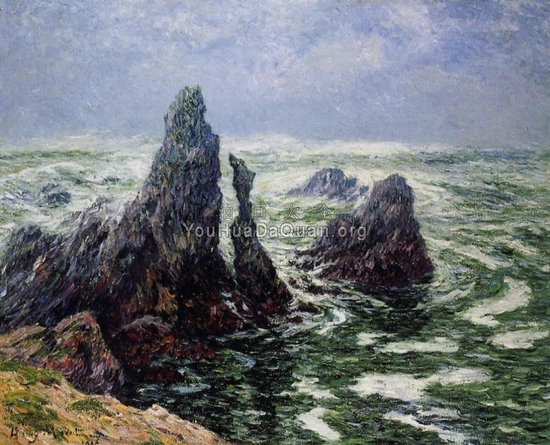 The Needles of Port-Cotom, Belle Ile - 亨利·莫雷